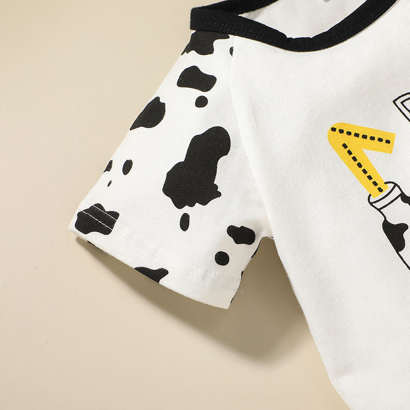 Wholesale Baby Cow Dot Letter Romper Nihaojewelry display picture 6