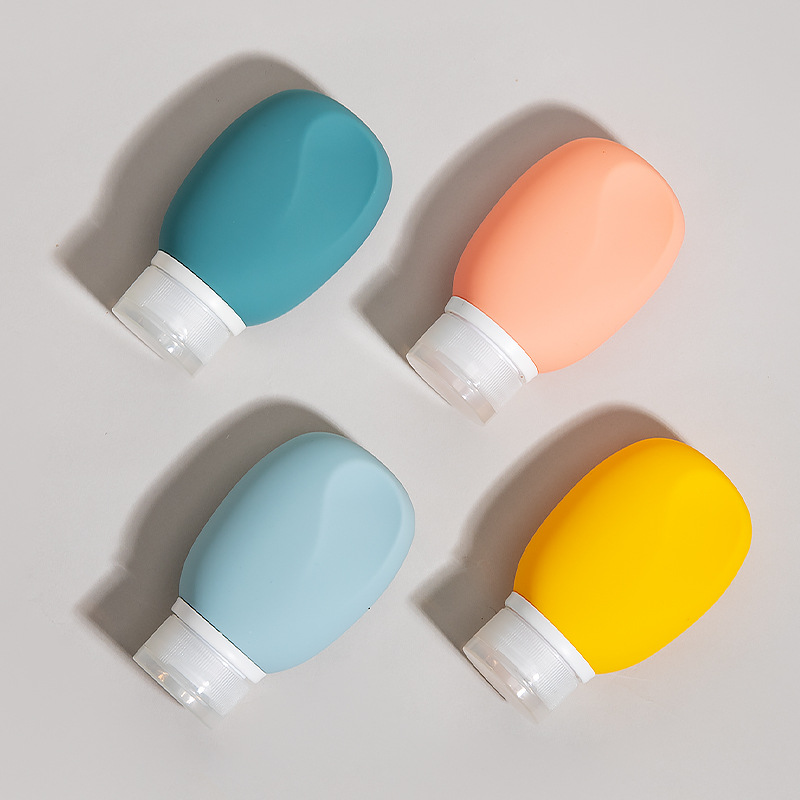 跨境户外旅行分装瓶洗发水沐浴露挤压式便携鹅卵石形90ml分装瓶