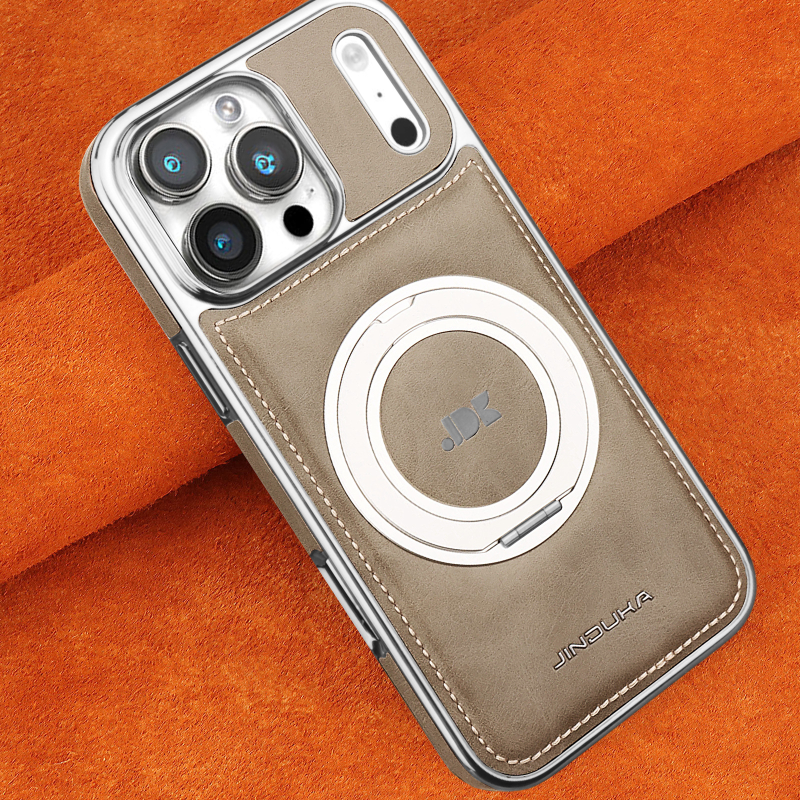 Ốp lưng từ tính xoay 360 độ cho iPhone 17 Pro Max, iPhone 17/16, chống sốc viền dày — Màu đen, Màu xanh lam, Nâu thanh lịch, Nâu mocha chi tiết 12