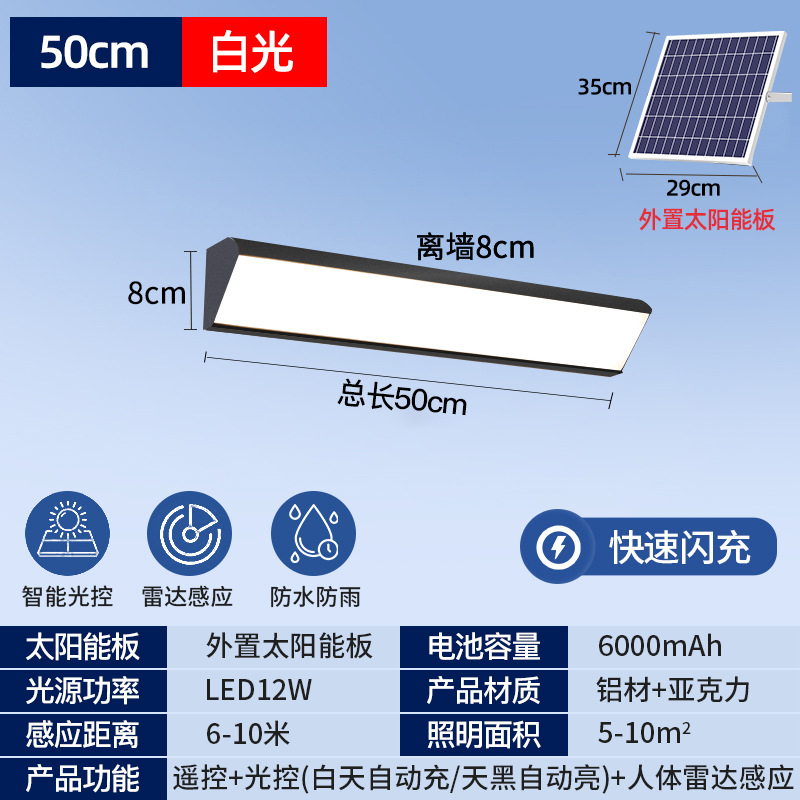 Energía solar de 50 cm