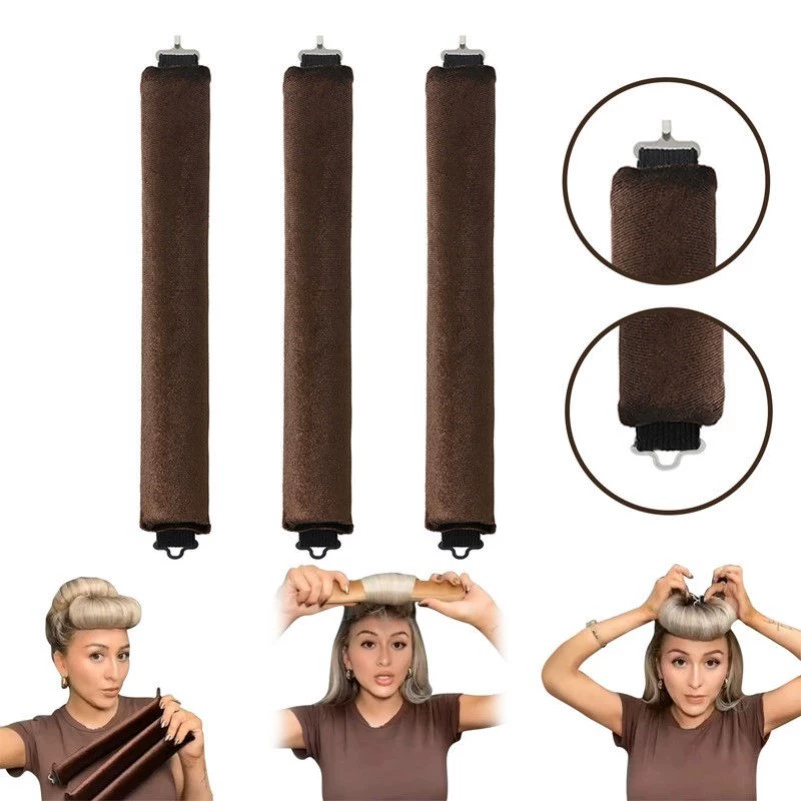 Rubber -free curly curly rolling stick lazy big wavy curl artifact sleep curling tail setting tool free scorch sponge tube