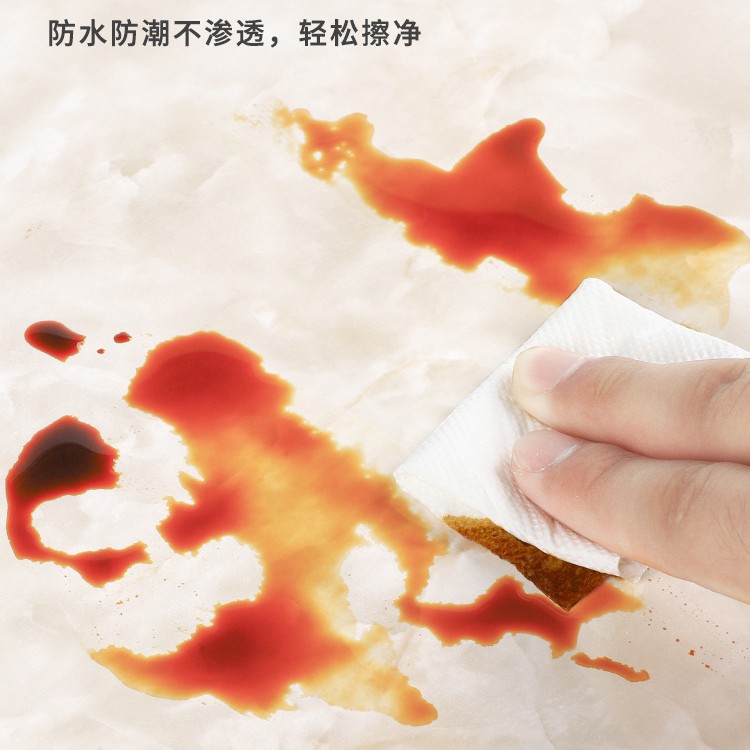 (2개) 주방 내유성 스티커 방수 자체 접착 벽 스티커 스토브 카운터 탑 타일 리노베이션 캐비닛 두꺼운 대리석 현실적인