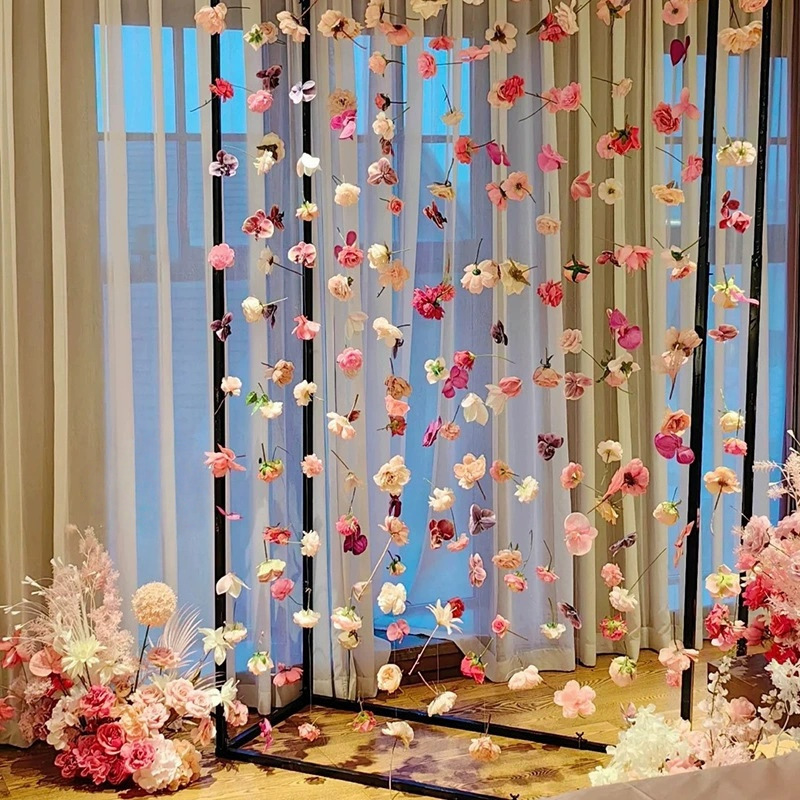クロスボーダー手作り DIY カラフルな吊り下げ模擬花屋内装飾 DIY 革新的な花カーテンに適しています|undefined