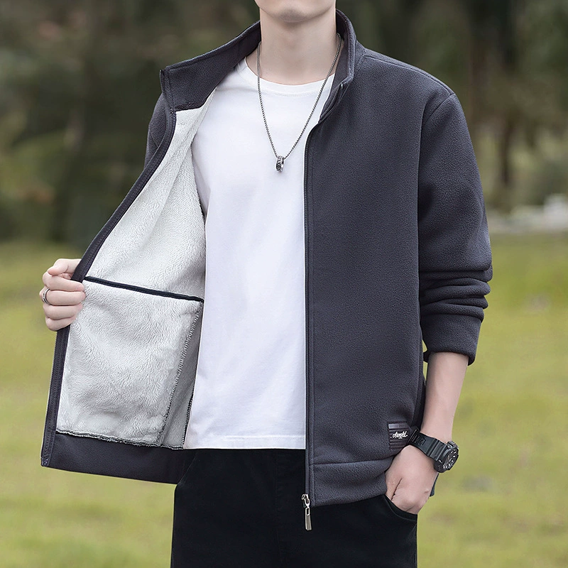 2024 осень-зима новый стиль высокого класса каштановые толстые кардиганы для мужчин повседневные дикие куртки для мужчин