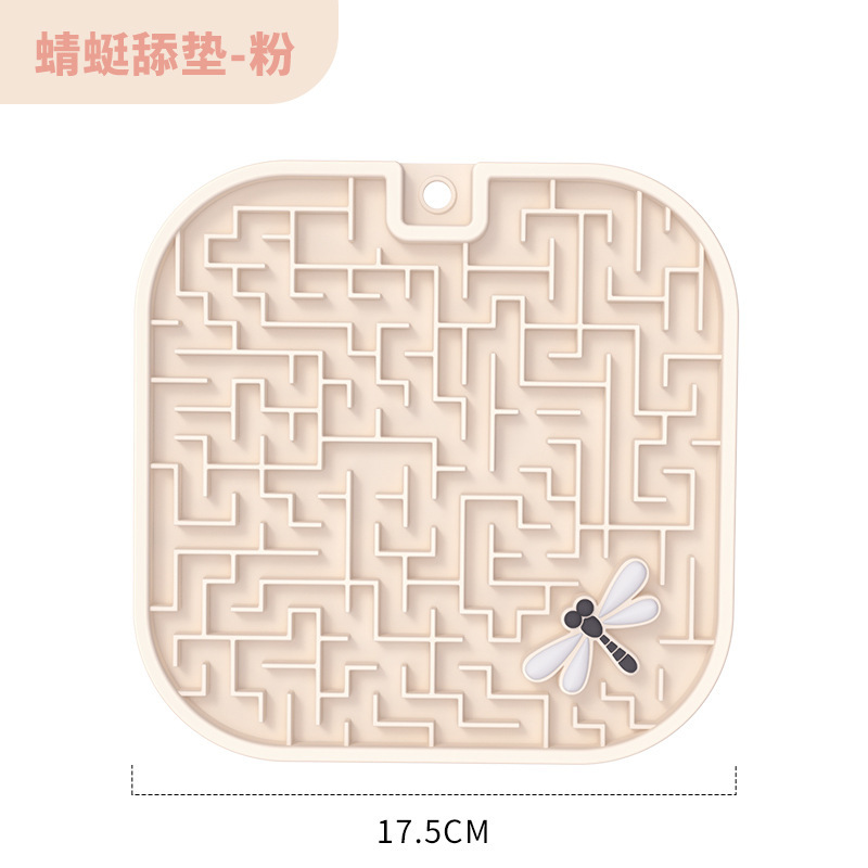 Tapete de Silicona para Mascotas, Popular en el Extranjero, para Alimentación Lenta, Suministros para Perros, Tapete para Lamer, Comedero para Gatos con Ventosa, Plato para Lamer para Perros