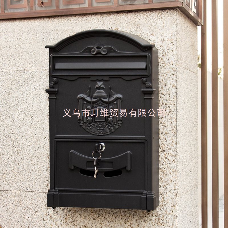 室外信报箱不锈件欧式别墅创意铸铝邮筒门口信箱摄影道具户意见箱