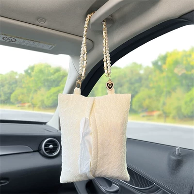 Car Tissue Box Seersucker Small Car tissue box/set - sauer-hanging-tissue-box-beige