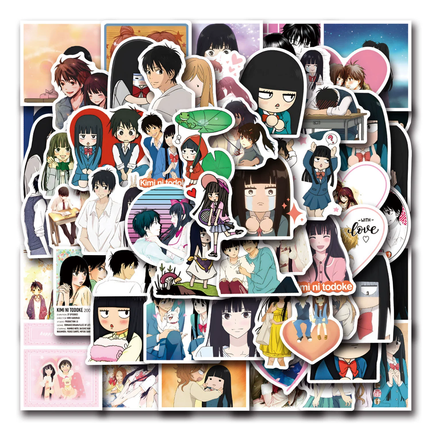 Набор стикеров Kimi ni Todoke, 50 шт., водостойкие декоративные наклейки для ноутбука и кружки