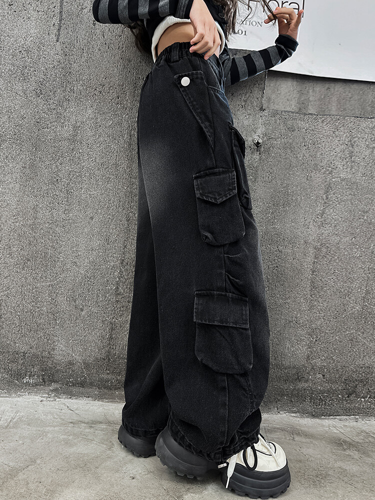 2409 Heavy Industry Retro Denim Overalls Retro Blue New Children's Verschiedenes Europäische und amerikanische Jeans_voghion.com
