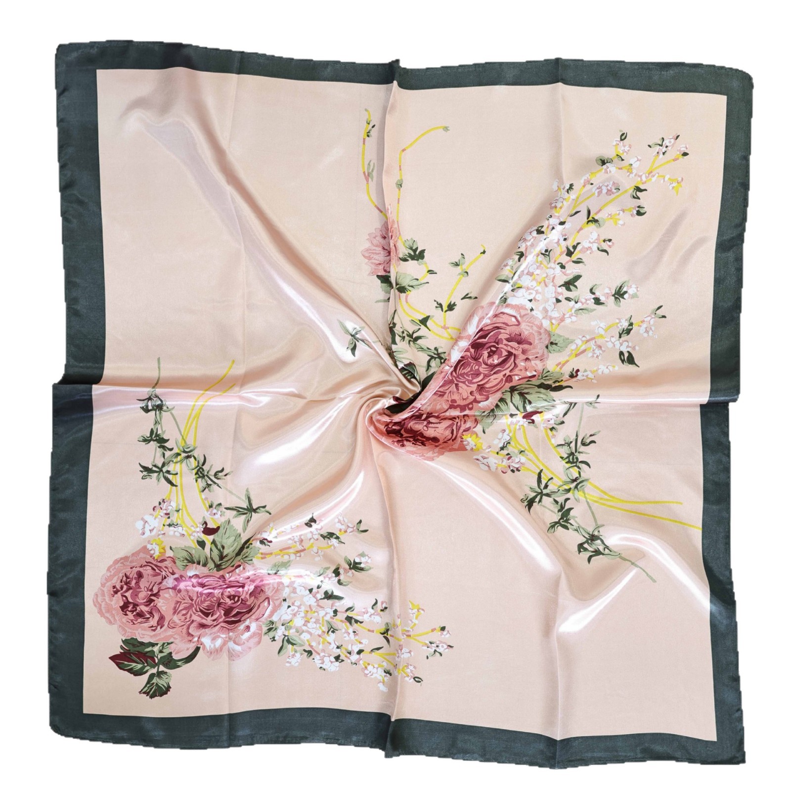 Foulard quadrato in seta satinata da donna sciarpa vintage chic_voghion.com