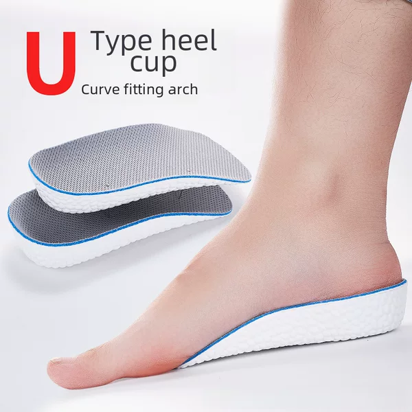 boost Inner height increasing insole female not tired feet invisible artifact heightening pad men's half pad arch height popcorn
