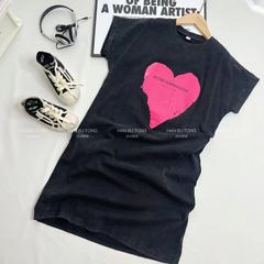 女童夏裝連衣裙2023新款兒童時髦洋氣中大童網紅長t夏季短袖長裙