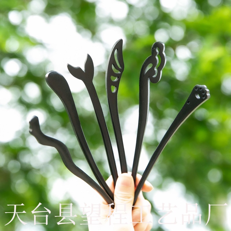工芸品アクセサリー創意古韻気質diy頭 _ 国風女子学生天枝ヘアピン現物原木新作髪|undefined