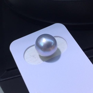 Natural Seawater Tahitian Platinum Gray 12-13mm Nearly Round Strong Light with Very Slight Flaws