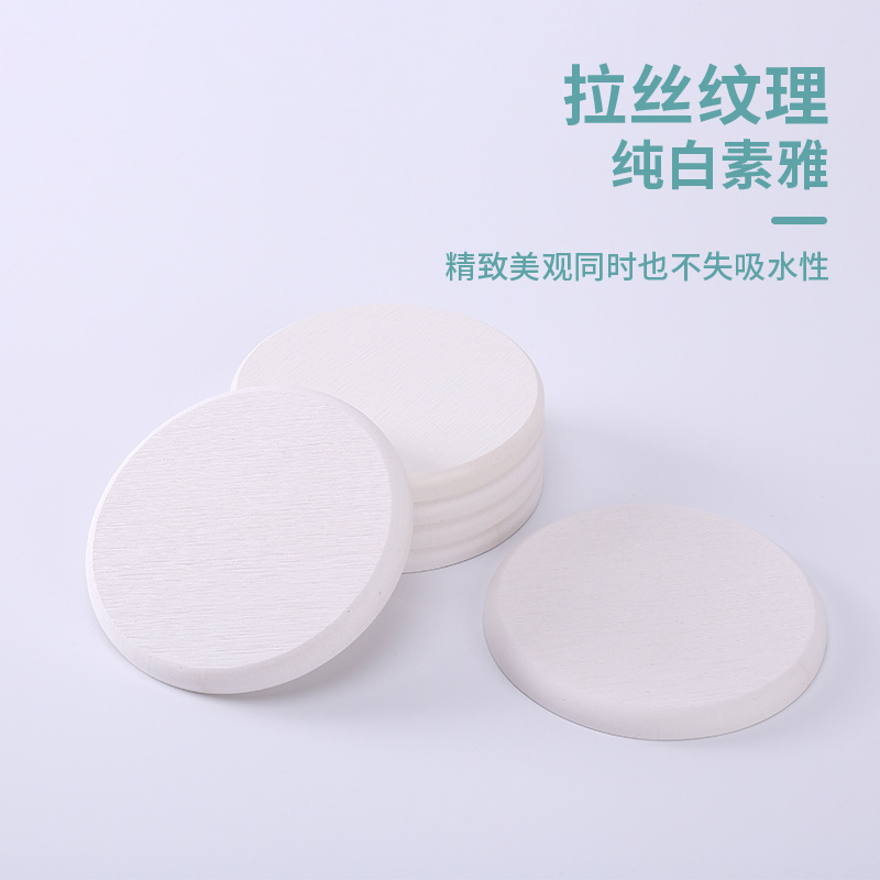 천연 규조토 진흙 단색 컵받침, 일반 흰색 배아, 흡수성, 속건성, 미끄럼 방지, 단열 식기 직접 판매