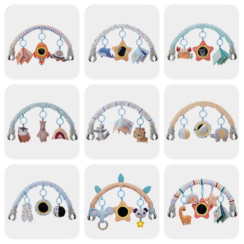 Carrinche de bebé colgante juguete carro abrazadera cama de cama de goma puerta colgante bebé recién nacido cama tranquila inteligente campana colgante