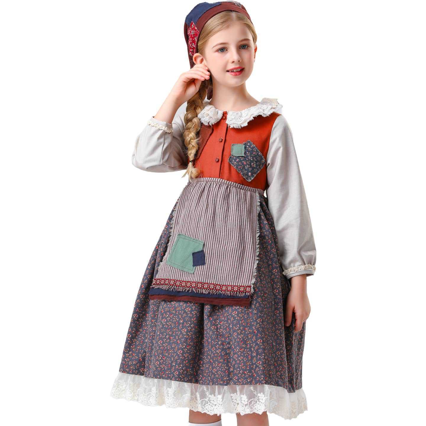 Halloween Children's Costume: Little Match Girl Drama Performance European Manor Pastoral Style Maid Dress