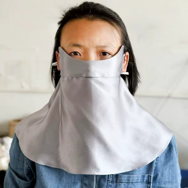 Source Factory Supports Modifications and Replacements. Silk Mask 100% Mulberry Silk Sunscreen Veil for Face and Neck