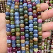 7*8天然玉髓老形珠碧玺桶珠天河石散珠串珠diy 服饰手链辅料配件