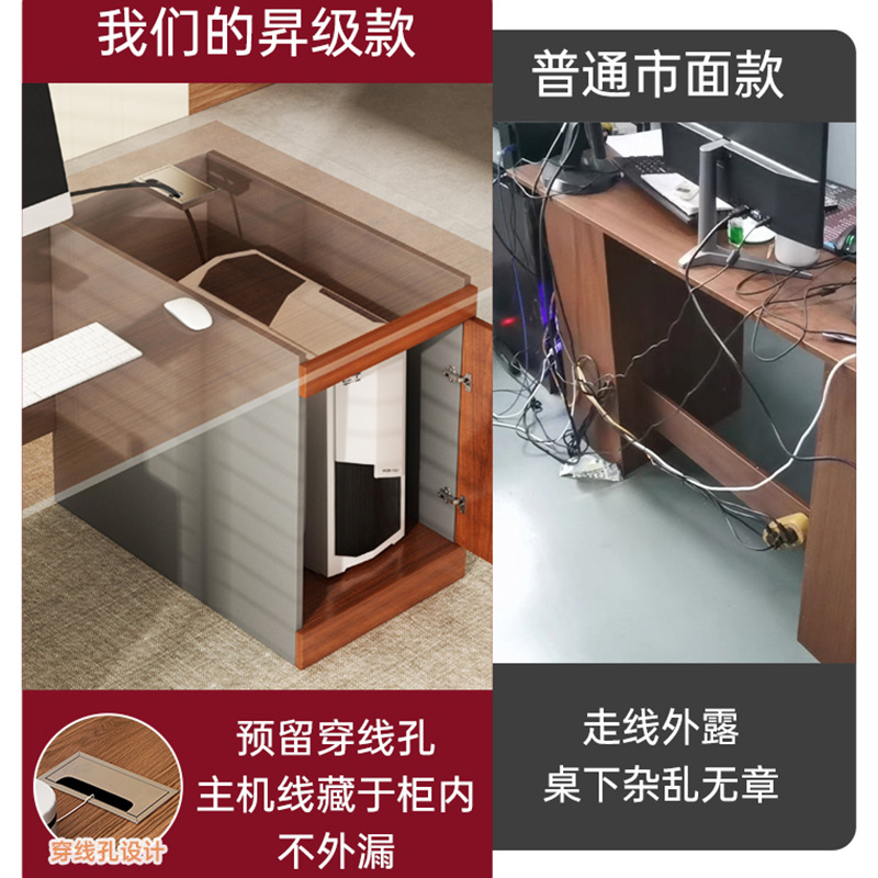 Mesa de oficina de jefe / silla de personal / escritorio / mesa de computadora / mesa de escritorio / mesa de supervisor / mesa de finanzas