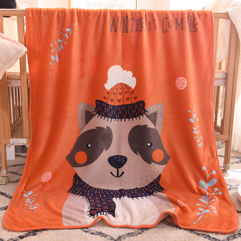 Manta pequeña de franela de una sola capa Manta de bebé de lana de coral Manta de regalo Manta de bebé Manta de comercio exterior para niños transfronterizos