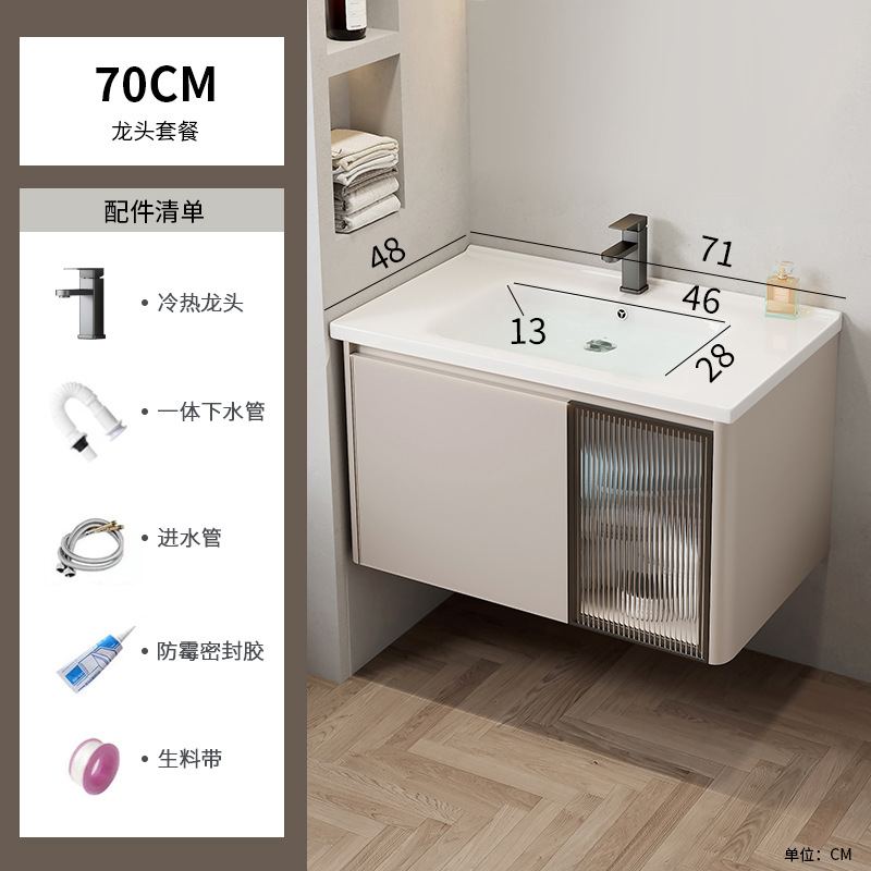 Espacio de aluminio cuarto de baño combinación Hotel Roca Placa de lavado integrado mesa de lavado baño lavabo cuenca transfronteriza