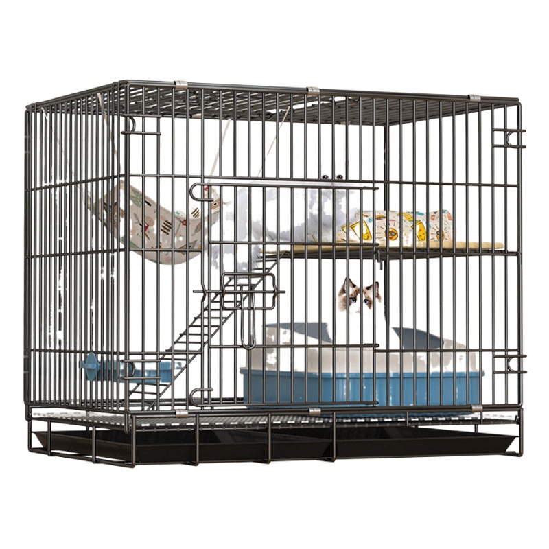Folding Cat Cage, Large Cat Villa, Double-Layer Cat House, Three-Layer Cat Shelter, Cat House, Pet Supplies, Dog Cage