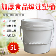 工厂定制5L手提带盖中式密封塑料桶注塑化工涂料桶塑料化工桶