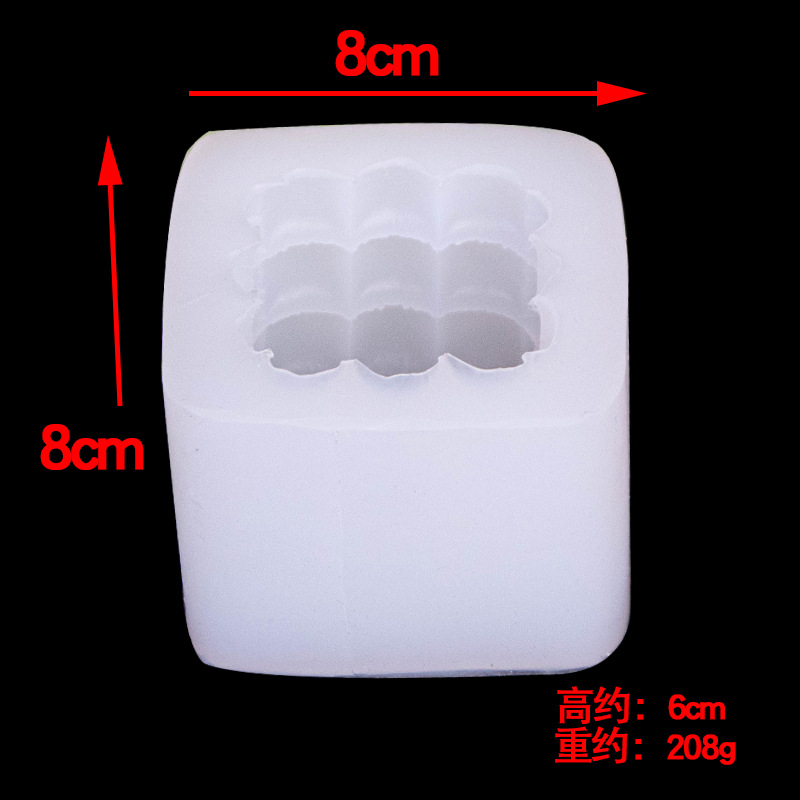 3D sofá banco de cuero fondant silicona molde epoxi hornear pastel decoración vela aromaterapia