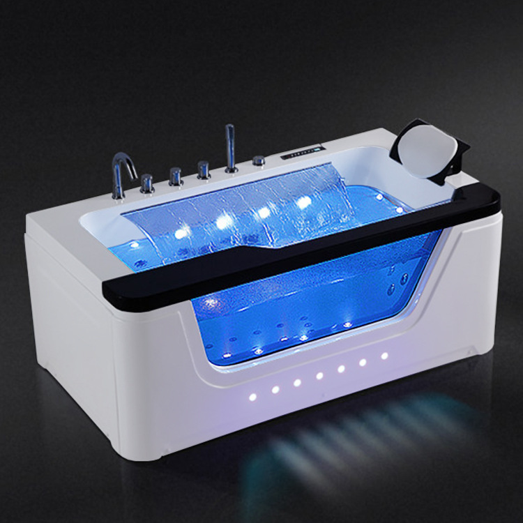 Bañera de acrílico piscina de masaje sola linterna baño de burbujas sola cortina de agua de lujo cascada baño bañera de masaje