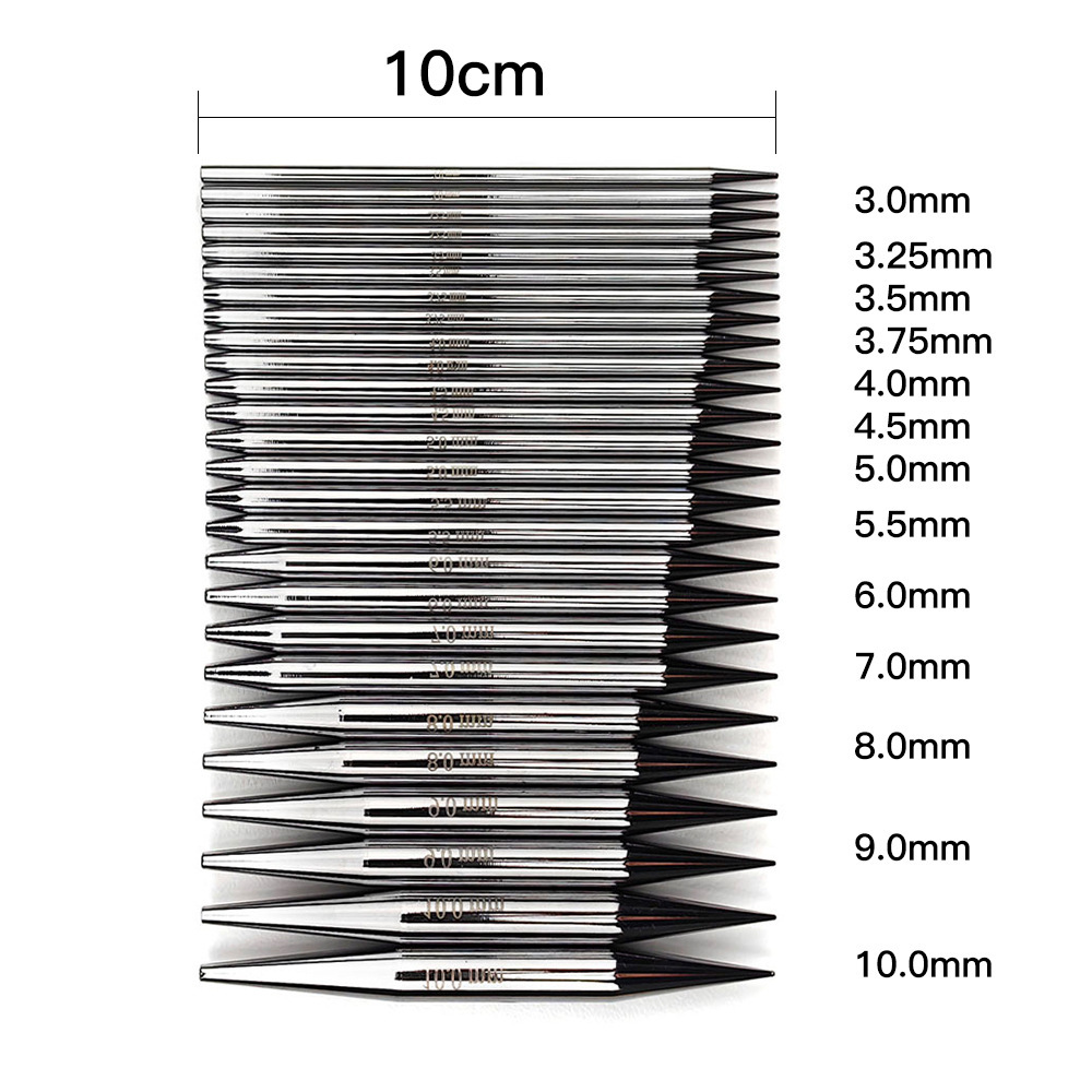 Herramientas de tejido blanco brillante aguja de anillo acoplada aguja de anillo desmontable un conjunto de 13 paquetes de embalaje PU