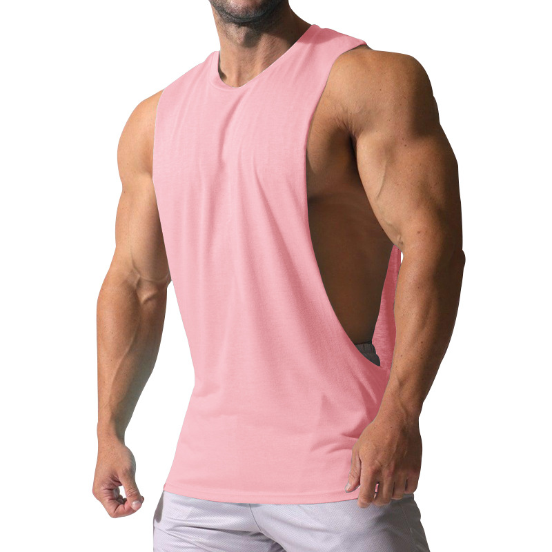 210g Weight Sleeveless Sleeve Length Cotton Blend, Polyester Fabric Type Regular Top Length Racerback Tank Tops Tops Type Casual Occasion Round Neck Neckline Loose Fit Type Solid Color Pattern Summer Season Men's Gender Simple Style Style Wholesale Men's Simple Style Solid Color Sleeveless Men's Tops 30