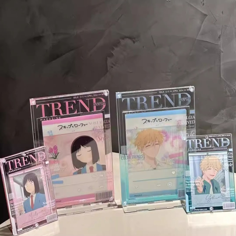 跃动青春周边TREND杂志小框亚克力3寸小卡拍立得照片展示架|undefined