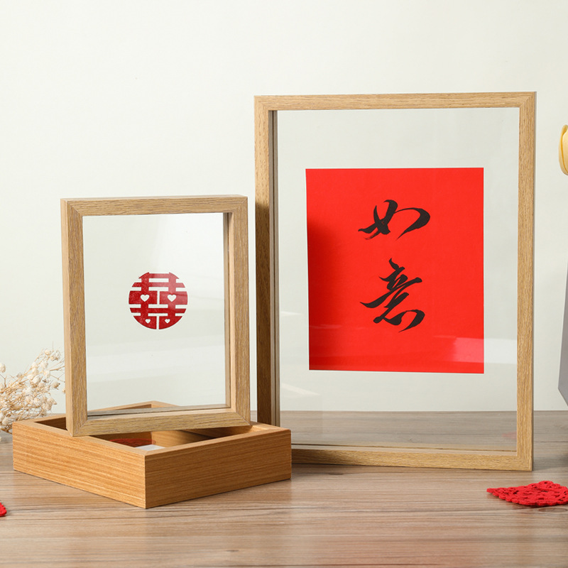 Wholesale Creative Dried Flower & Leaf Specimen Frames: Square A4 Paper-Cut DIY Picture Frames with Double-Sided Glass for Tabletop Display