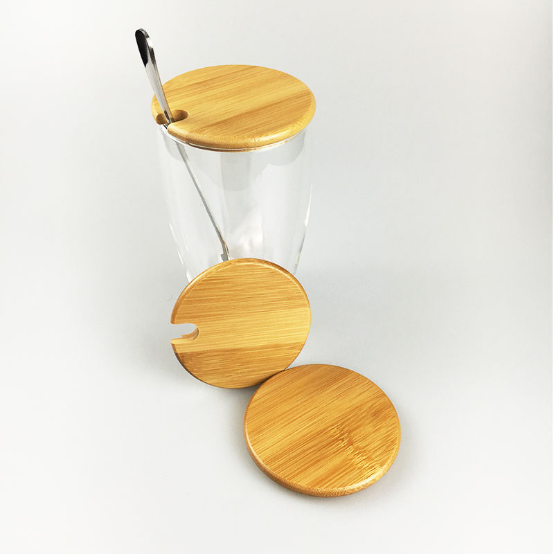 Bamboo circular currency Mug lid ceramics glass woodiness Bamboo Green Cup lid Teacup cover