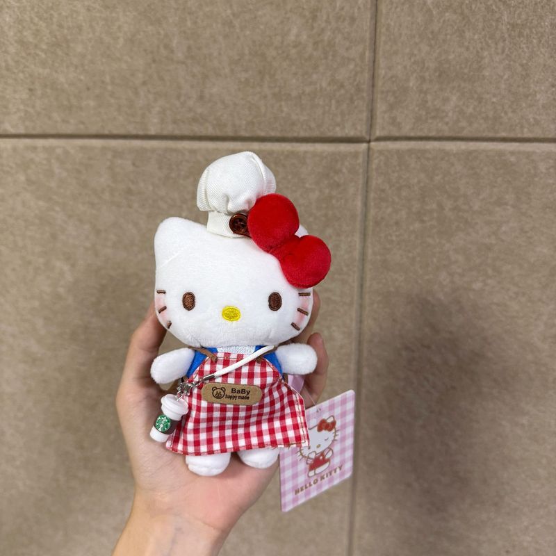 正版kt挂件HelloKitty三丽鸥毛绒公仔玩偶钥匙扣可爱包挂饰礼物|undefined