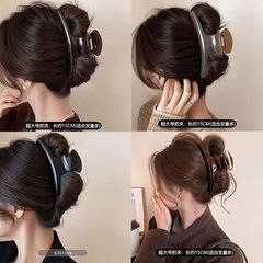 2025年新作特大15cm多毛量対応ヘアクリップ 女性用シンプル大型高級感ヘアクリップ 後頭部用シャーククリップ