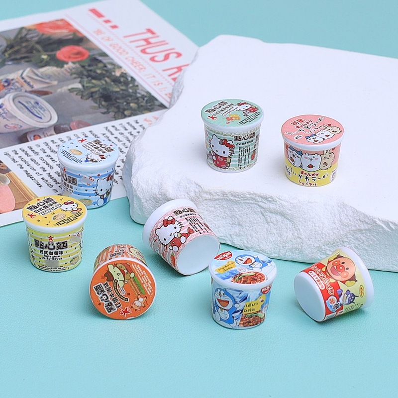 立体ニャーヌードライ麺バケツ食品おもちゃ漫画手作り diy ジュエリーアクセサリークリーム接着剤樹脂小物アクセサリー材料パッケージ|undefined