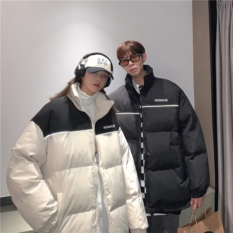 American Vintage Cotton-padded Coat Thickened Couple Bread Suit Trendy Brand Winter Loose Down Short Cotton-padded Jacket for Men Cheap American Vintage Cotton-padded Coat Thickened Couple Bread Suit Trendy Brand Winter Loose Down Short Cotton-padded Jacket for Men Cheap