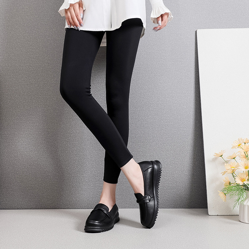 New Women's With Soft Soles, Breathable Single For Middle-aged And Elderly, Non-slip Casual Leather Shoes, Flat-soled_vogvips.com