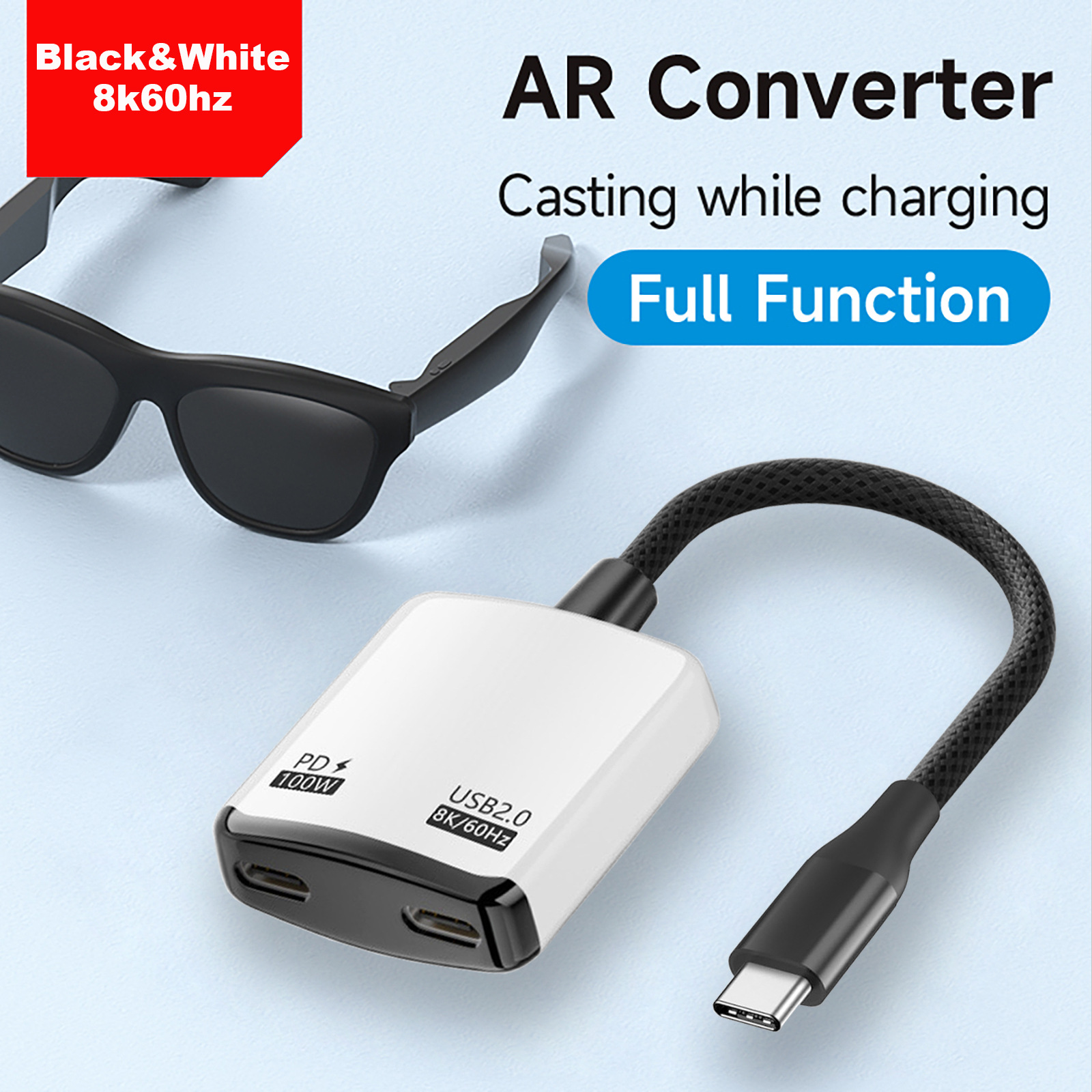 El HUB para gafas AR es compatible con teléfonos móviles y tabletas, carga PD, estación de acoplamiento USB dos en uno, adaptador tipo C, multi-interfaz. image 3