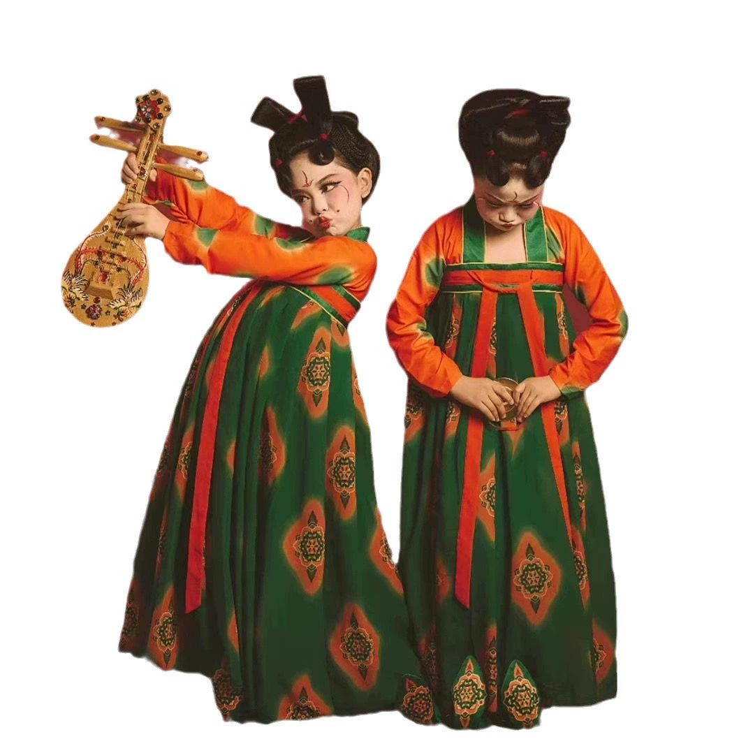 Весенний костюм, детский Ханьфу, полный комплект
