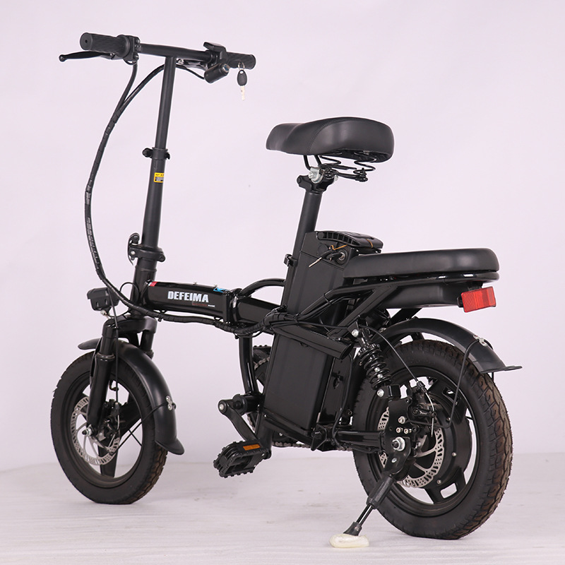 Electric Bicycle 14inch Lightweight Small Lithium Battery Urban Transportation Foldableing Bicycle European and American Electric Power-Assisted Bicycle