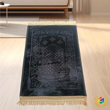 ✅跨境朝拜垫加厚珊瑚绒压花地垫客厅地毯家用民族风礼拜垫祈祷垫