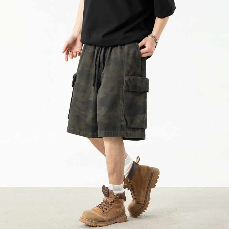 Vintage Camouflage Work Shorts Men's Summer Three-dimensional Large Pocket Trendy Brand Pants Outdoor Sports Casual Pants Vintage Camouflage Work Shorts Men's Summer Three-dimensional Large Pocket Trendy Brand Pants Outdoor Sports Casual Pants