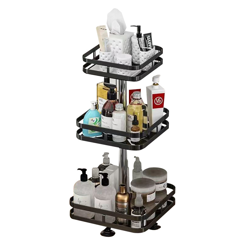 Fabricante mesa giratoria condimento rack baño cosméticos almacenamiento rack multi-capa cocina almacenamiento giratorio condimento rack