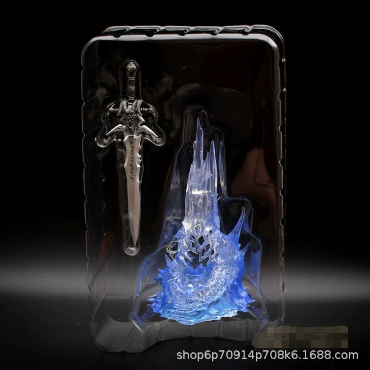 Новый мир Warcraft Alsace оружие Фростморн Меч светящийся основание ручная работа модель игрушка украшение