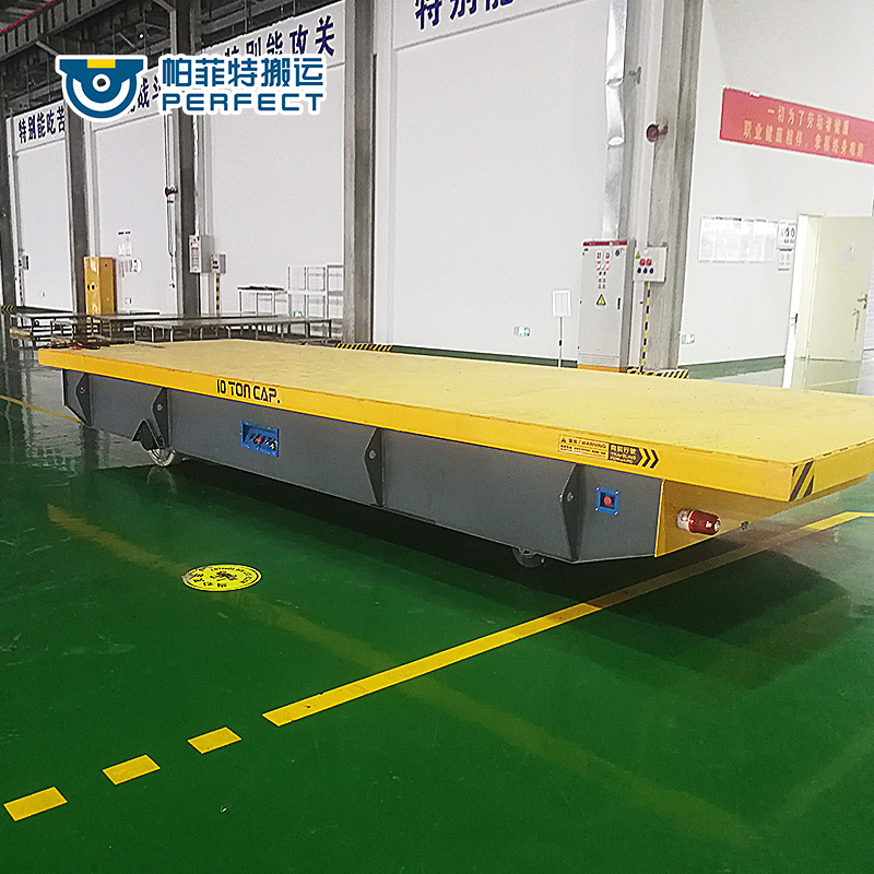 智能转运工业防爆轨道平车载重5吨 耐高温无轨钢包搬运平板车制造