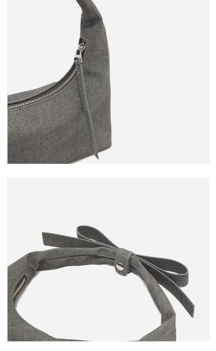 Borsa a mano da donna Bowknot Nicole Design, borsa a tracolla a mezzaluna_voghion.com