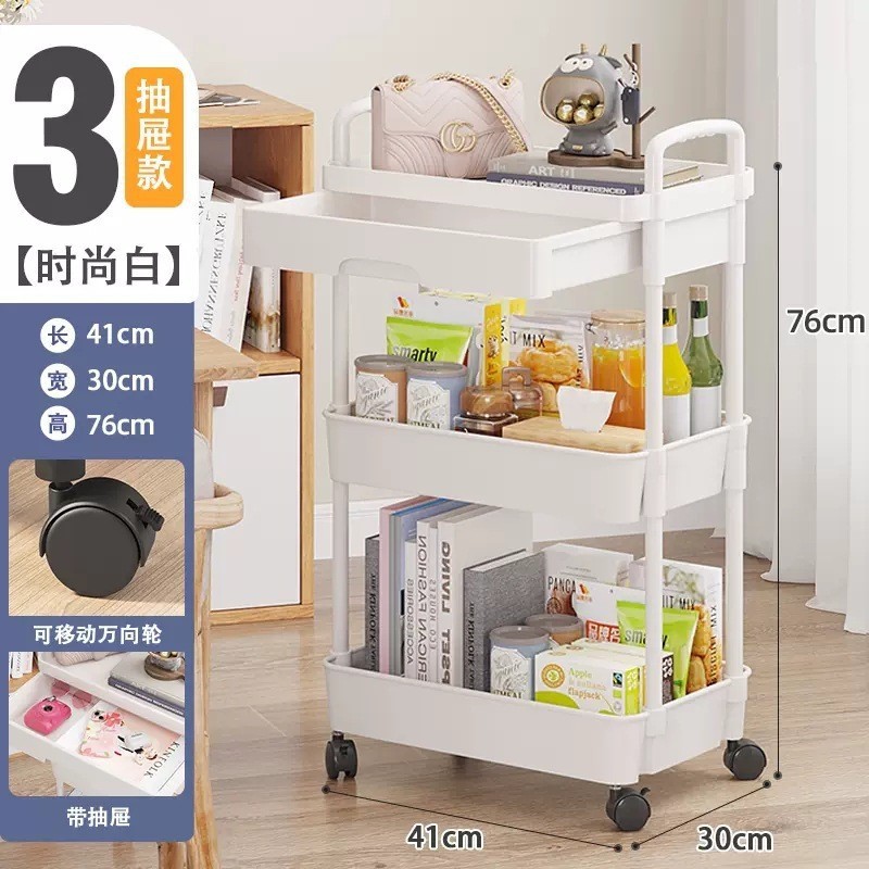 物置棚のカートが床に落ちて台所に着地した浴室の多層間食寝室トイレの移動収納棚|undefined